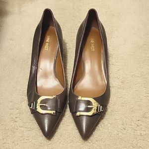 Nine West Gray Kitten Heels